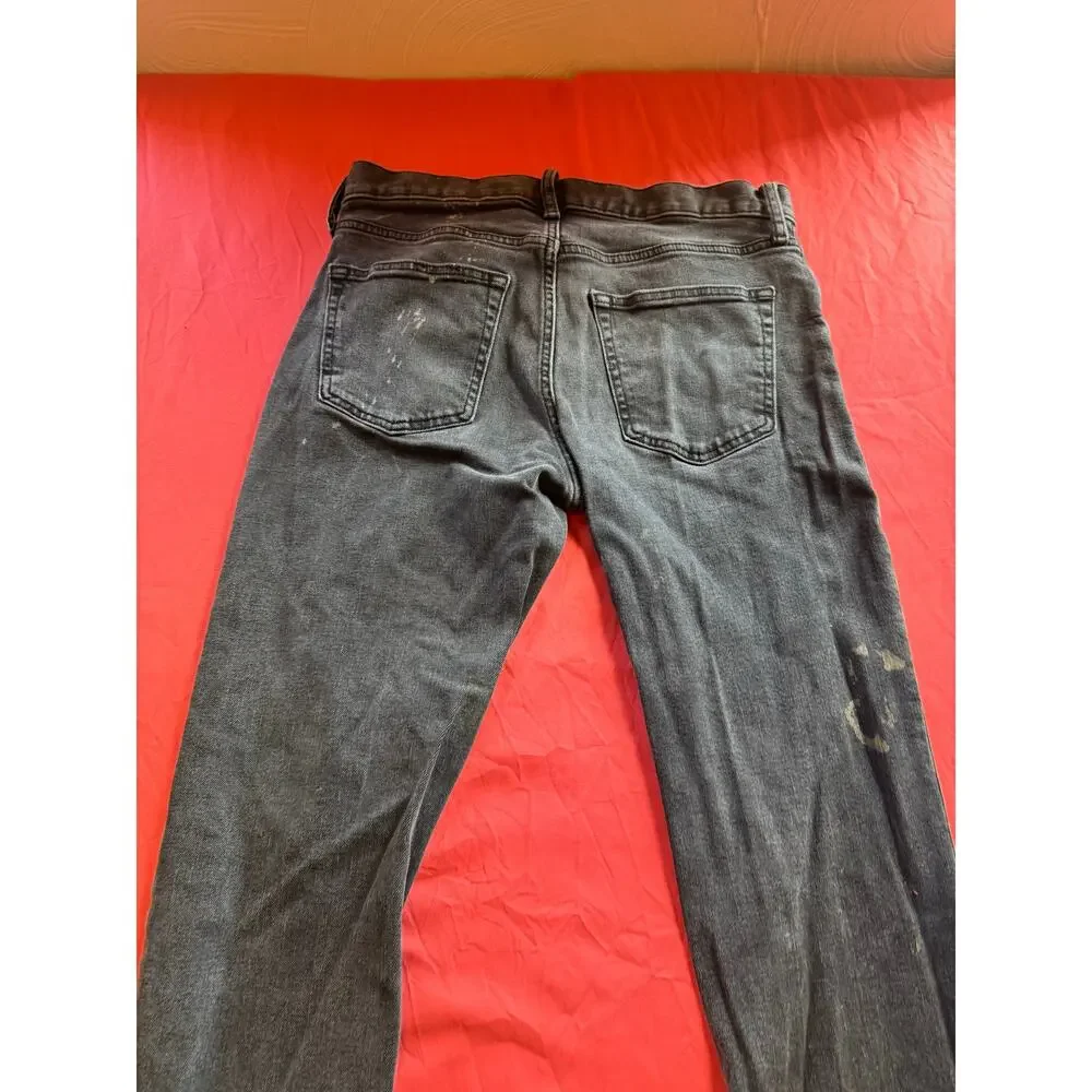 Old Navy Slim Built-In Flex Jeans 29x30 Heavily Flawed Bleach Paint AS-IS
